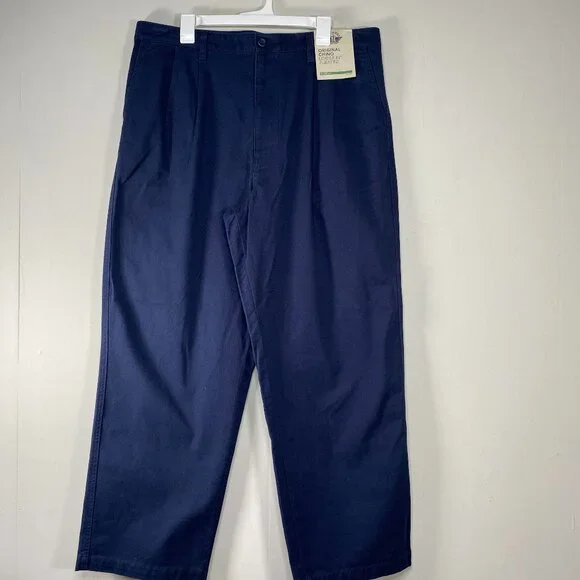Dockers Pants Dockers Pleated Loose Fit Chino Pants Mens 38